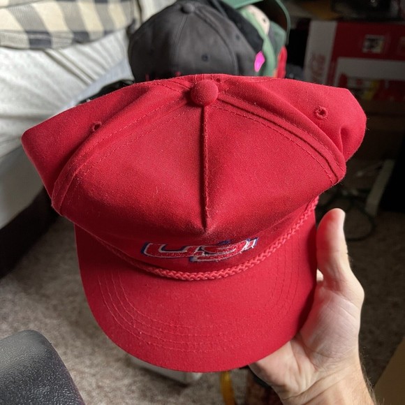 Vintage US Oil Gas Trucker Rope Hat Snapback Cap Embroidered USA Yupoong Rare - Picture 5 of 8